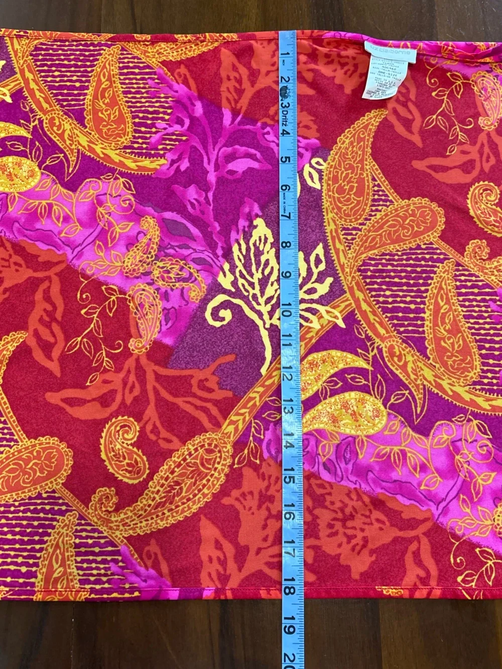 Liz Claiborne y2k wrap coverup, bright floral paisley. One size